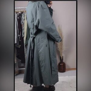 Vintage Bugatti Made In Germany Wool Lined Button Long Trench Coat